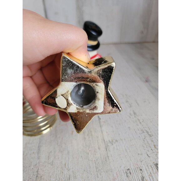 Mistletoe tea light holder snowman candle cover star set Xmas decor - Picture 7 of 8